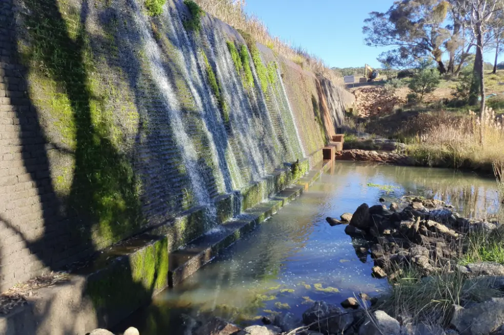 Works at Gallymont Dam - supplied
