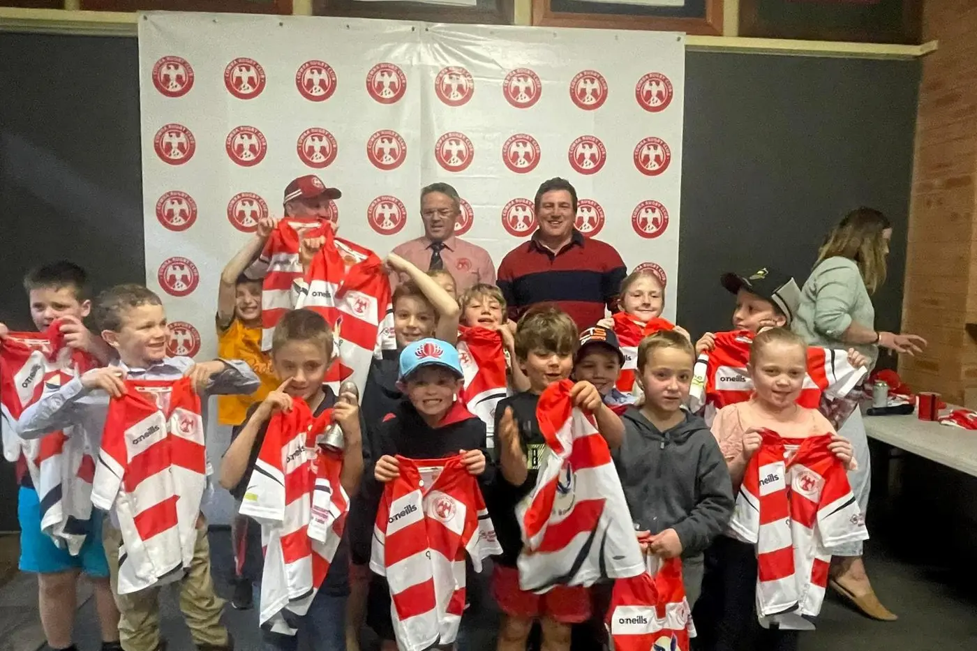 WINNERS ARE GRINNERS: Cowra Junior Eagles celebrate a successful 2024 season. Photo supplied. 