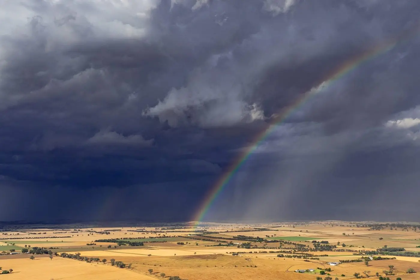 This amazing photo captured the stormfront over Leneva Homestead, Canowindra. Photo - Chris Watson of Farmpix