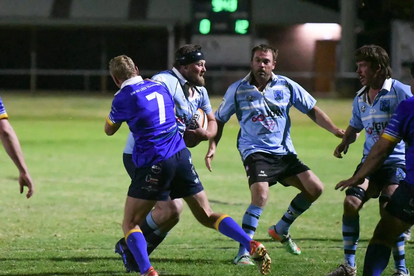 Alex Wood with the ball for Pythons in their season opening home match under lights. They\\'re back home this weekend against Wellington Redbacks.