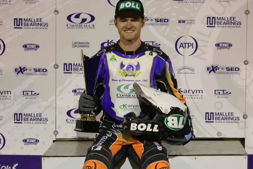 Brady Kurtz at the Mildura Motorcycle Club.