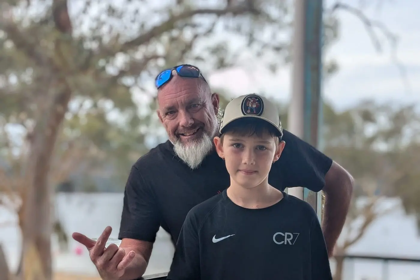 Deegan Whitmore (right) and Michael Jackson. Deegans carp was 66cm, the biggest of the day.