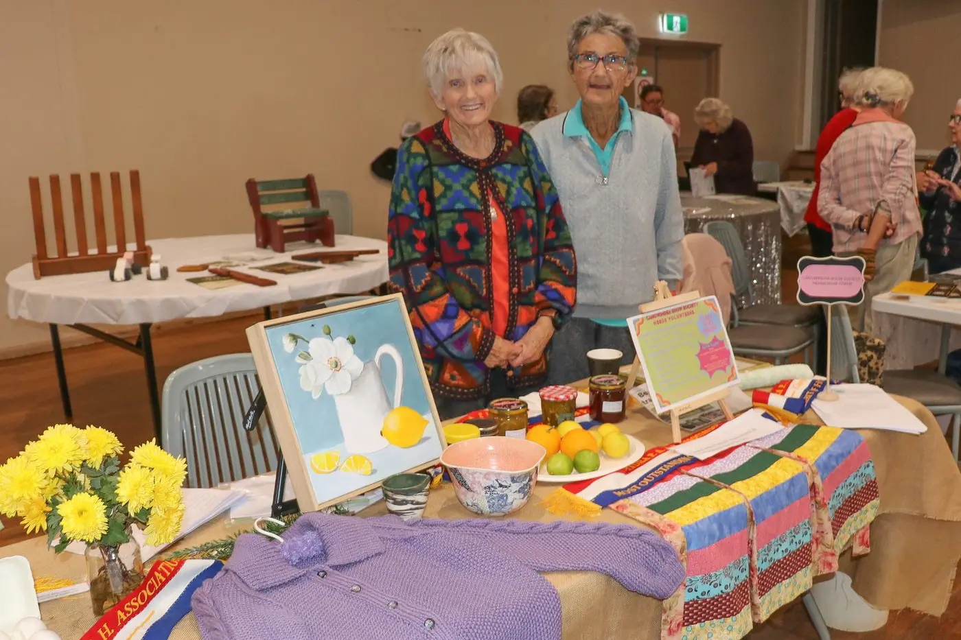 Have you got pavilion entries for this year\\u2019s Canowindra Show? The ladies auxiliary looks forward to hearing from you! Pauline Carroll and Penny Nash are among the ladies auxiliary members who run the Cobley Pavilion at the annual show. 