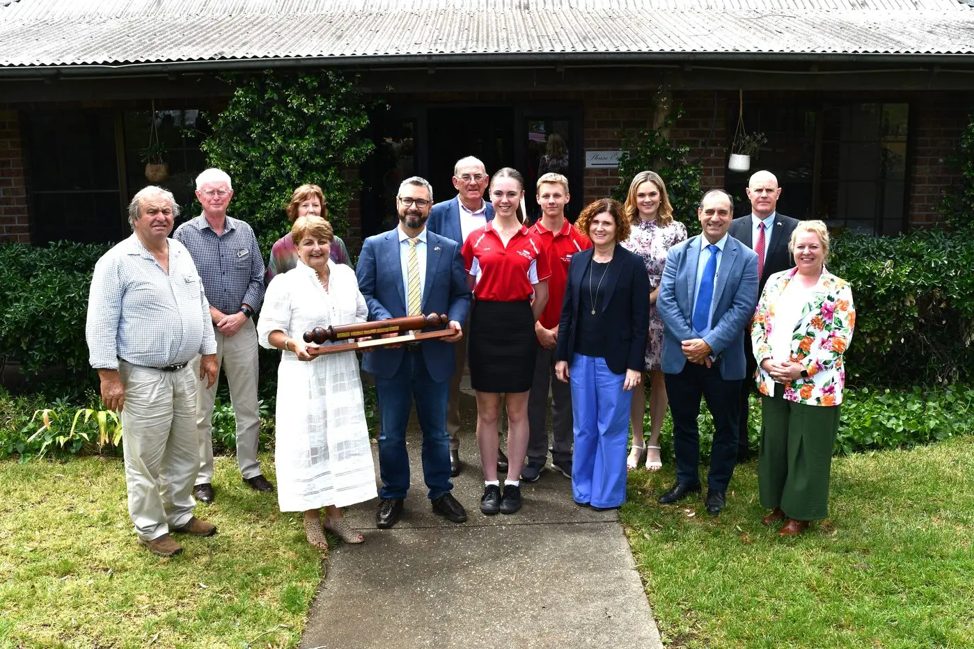 Deputy Head of Mission, Mr Roberto Rizzo (holding baton), Mr Franco Barilaro of the Italian Association and Ms Valentina Biguzzi, Educational and Cultural Office, joined mayor Ruth Fagan, other councillors and staff at the launch.