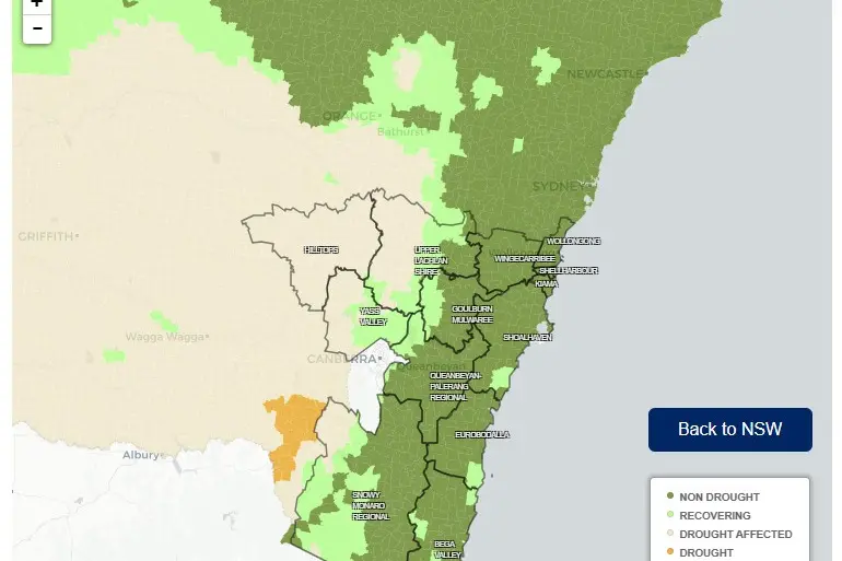 <p>According to the Department of Primary Industry Cowra and Canowindra are predicted to most likely remain drought affected through to the end of the year. PHOTO: DPI</p>\\n