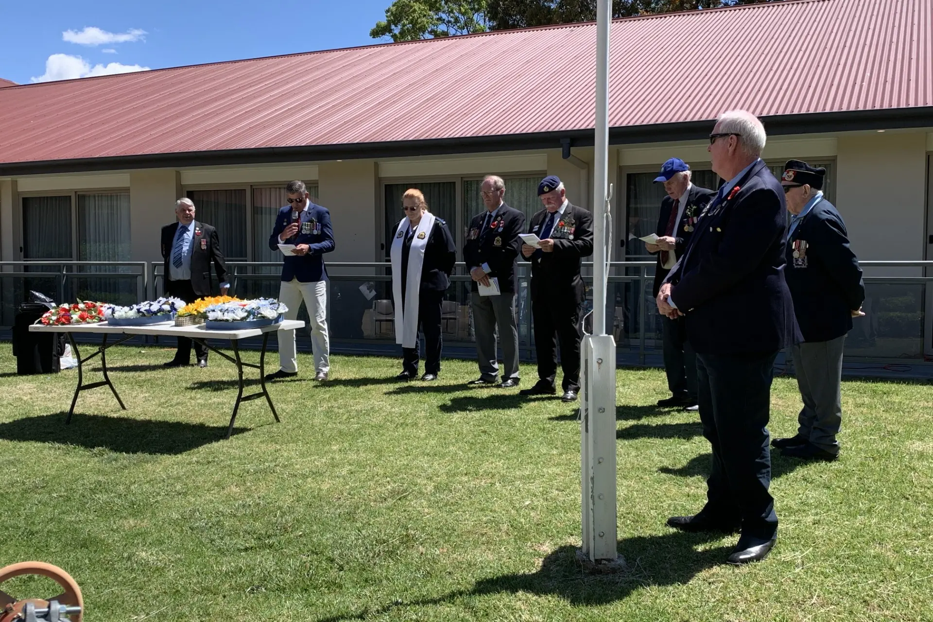 <p>RSL sub-Branch members assemble\\u00A0for the Remembrance Day Commemoration at Weeroona.</p>\\n