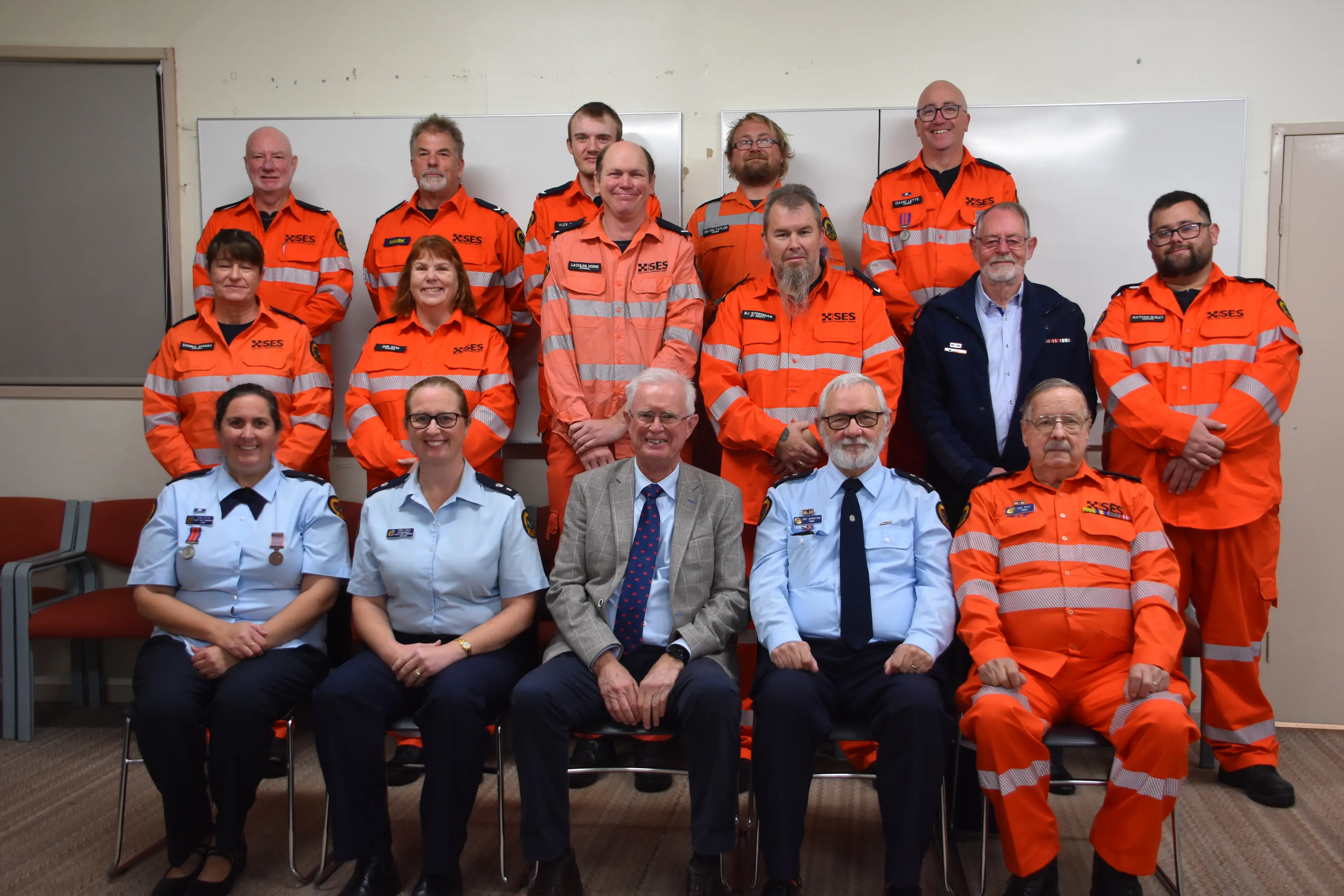 <p>Cowra SES branch volunteers were recognised for their efforts in the 2022-23 floods.</p>\\n