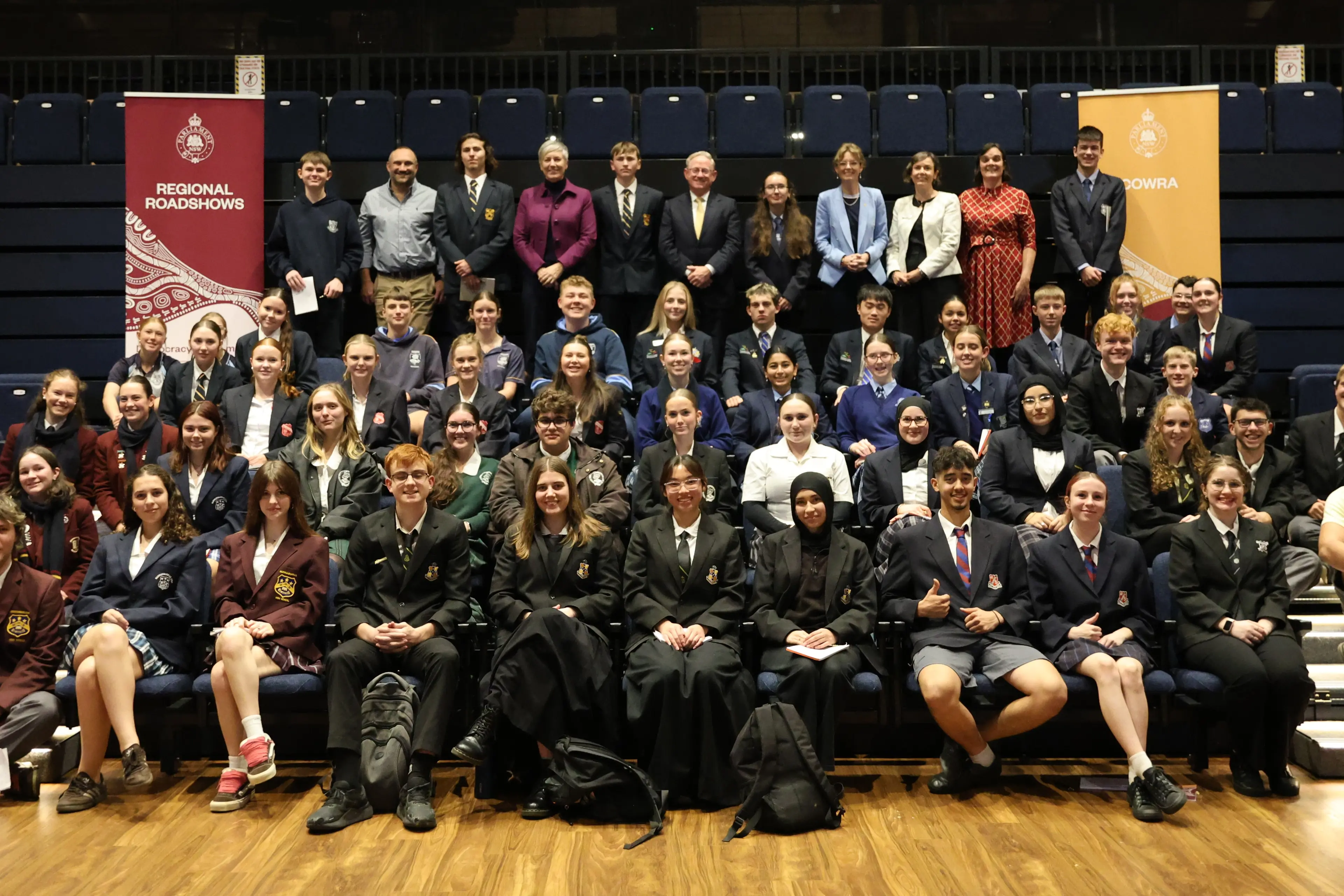 <p>More than 60 student leaders from across the region gathered at the Cowra Civic Centre on Wednesday, 17 June, as the Parliament of NSW\\'s Regional Roadshow.</p>\\n