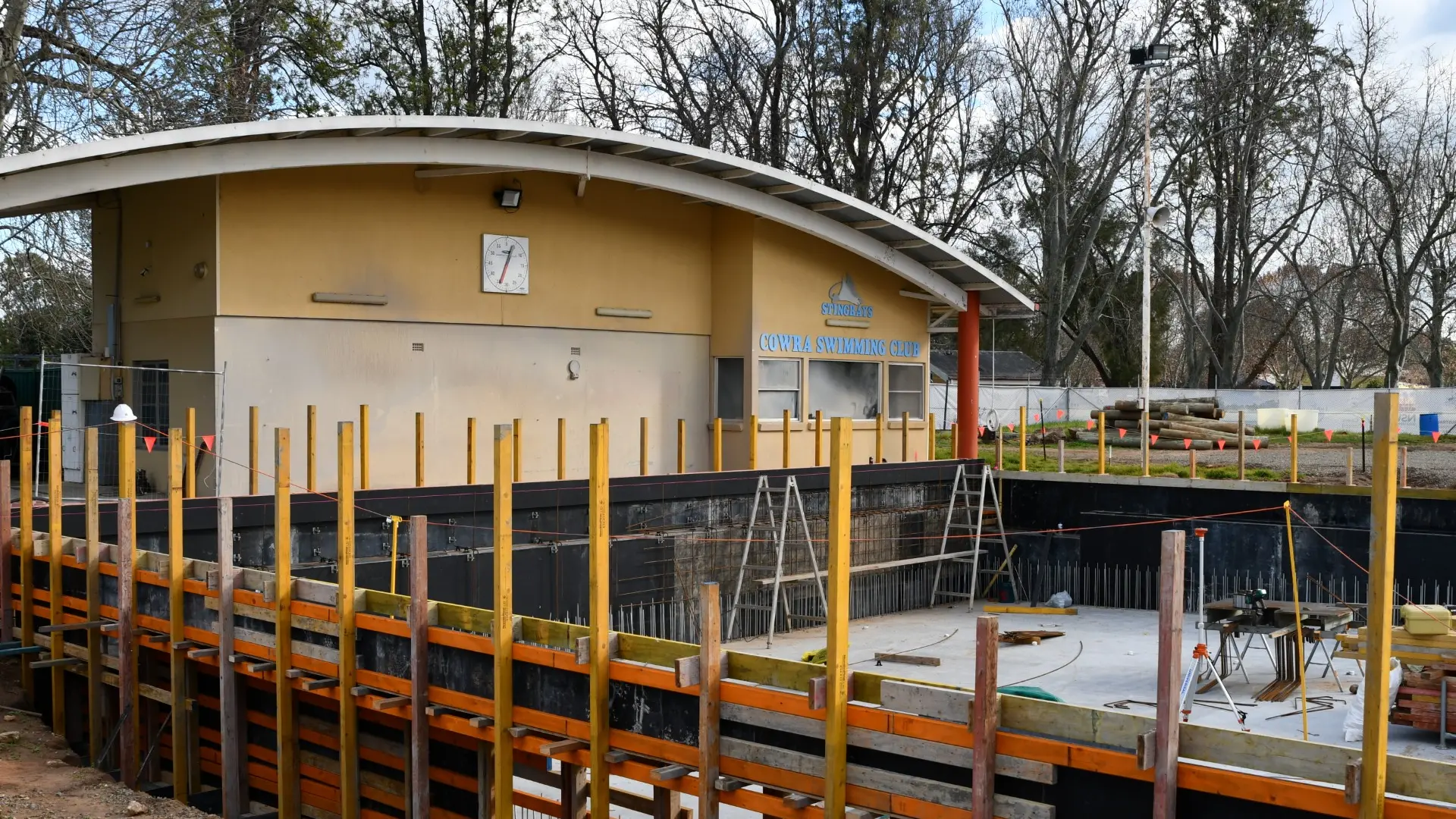 Pool begins to take shape