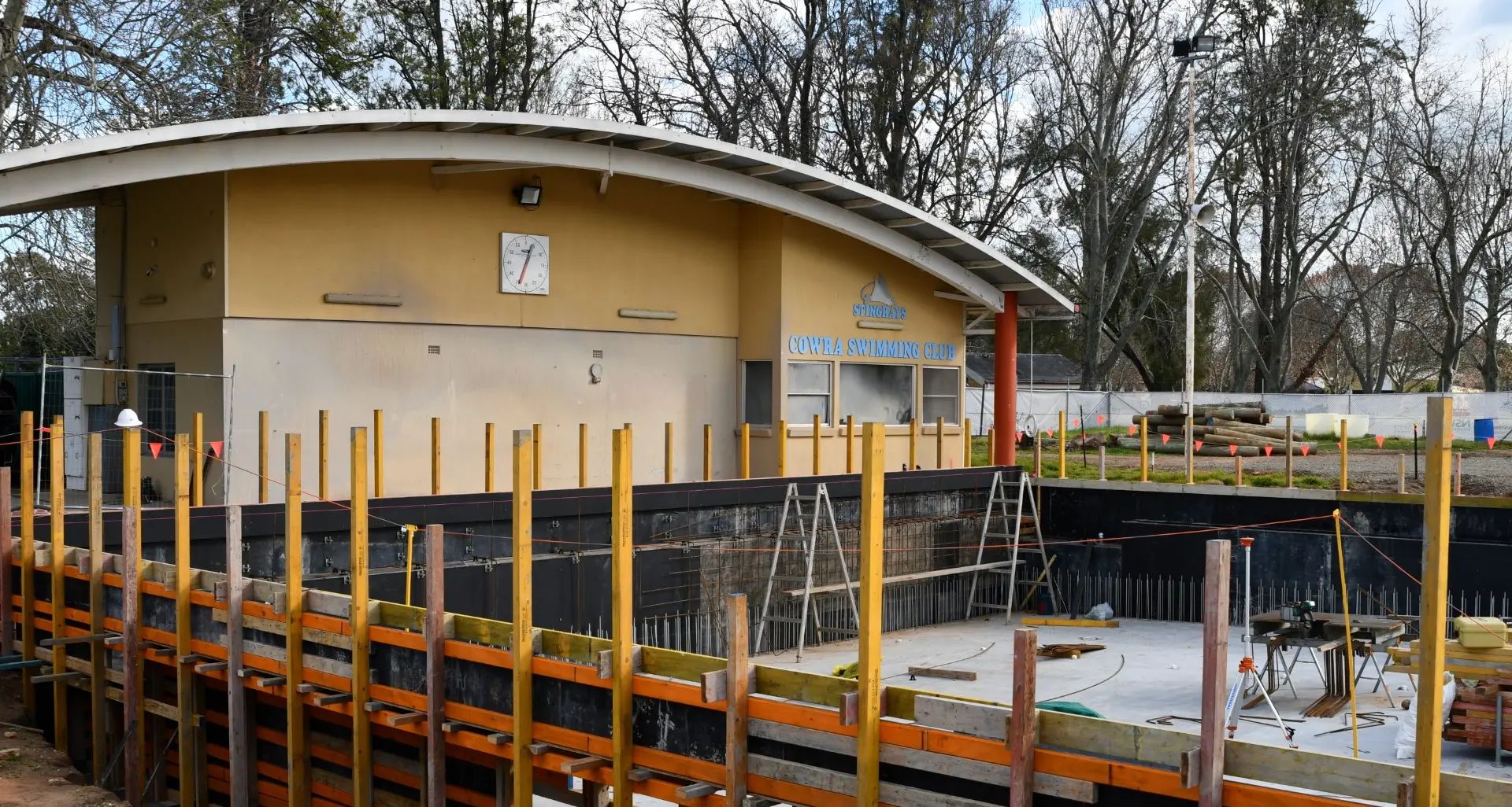Pool begins to take shape