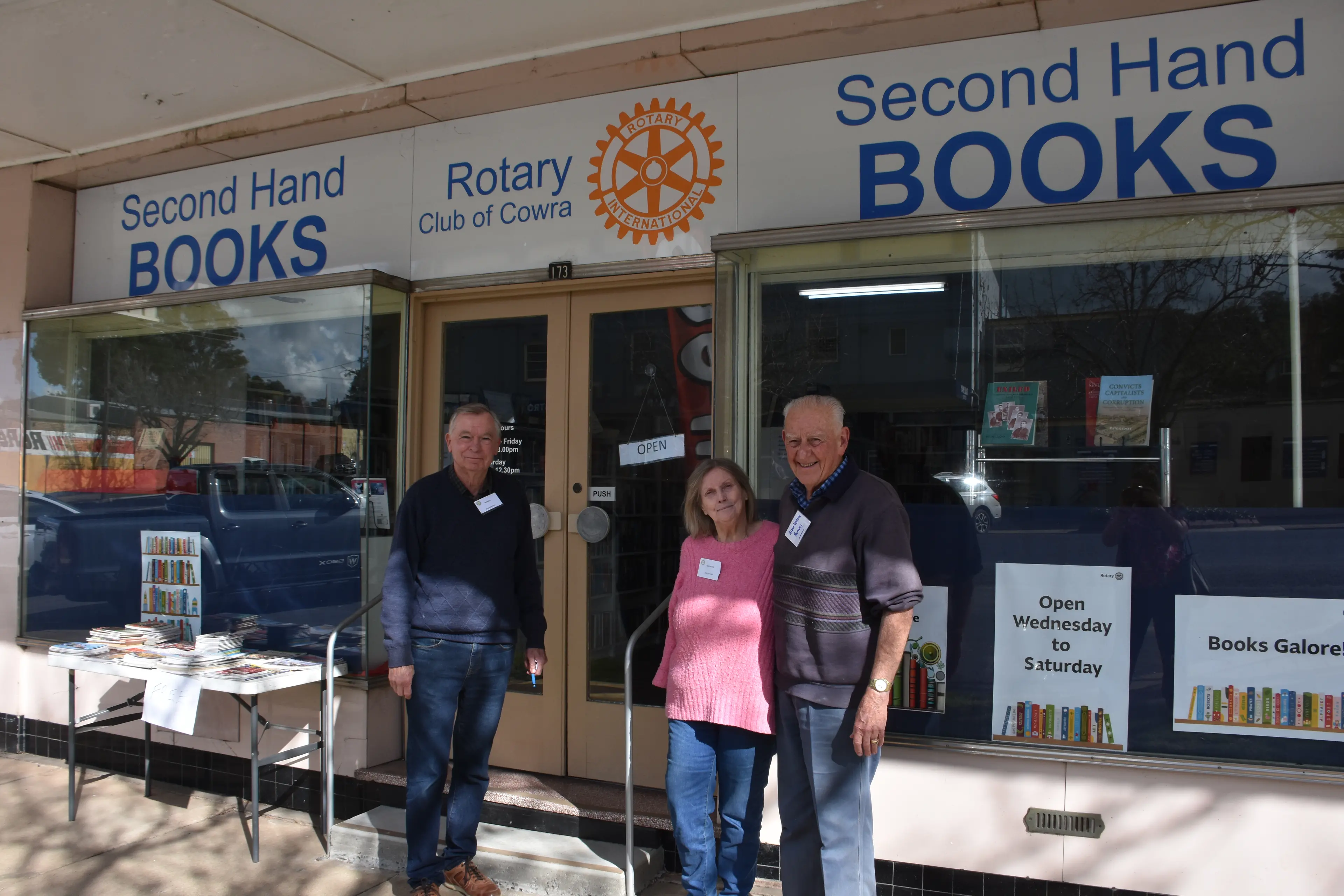 <p>Volunteers Bob Griffiths, Shelby Mills and Alan Vorias. </p>\\n