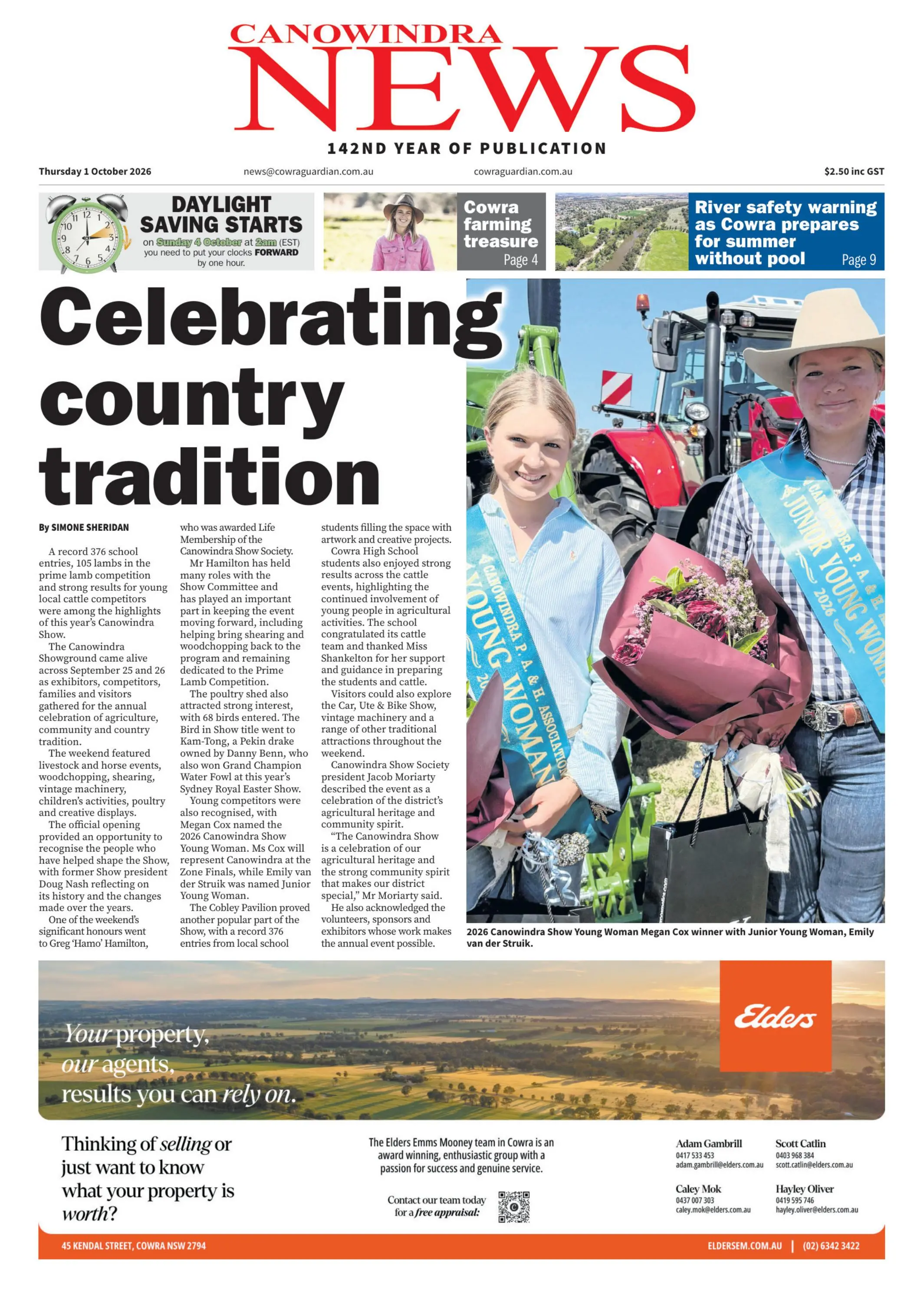 Canowindra News, Thursday, 1 October, 2026