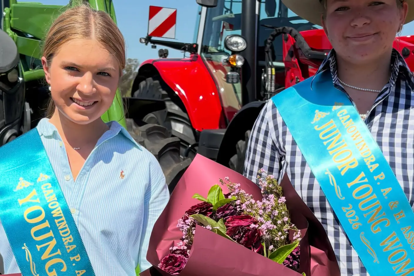 <p>2026 Canowindra Show Young Woman Megan Cox winner with Junior Young Woman, Emily van der Struik.</p>\\n