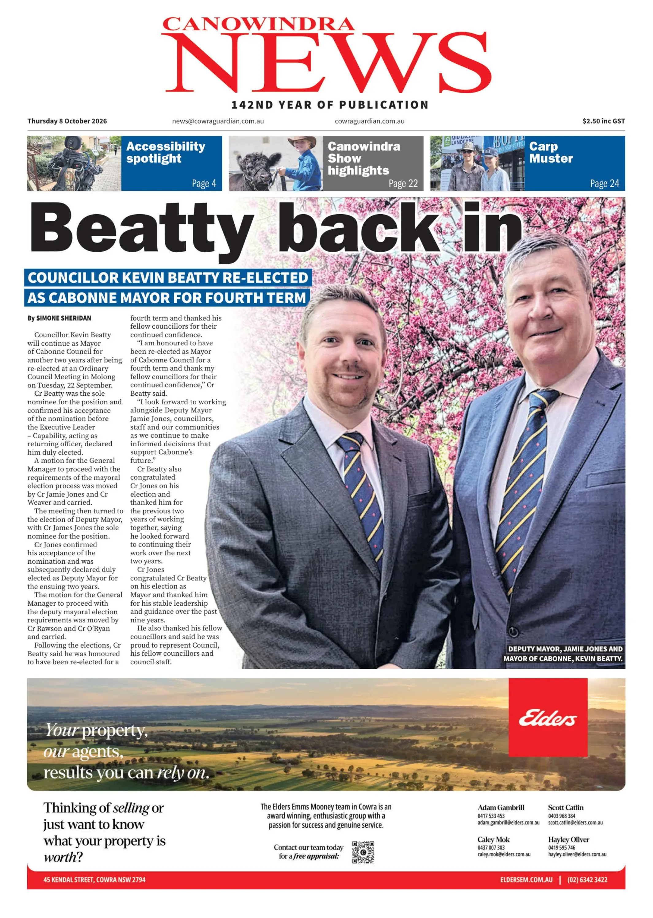 Canowindra News, Thursday, 8 October, 2026