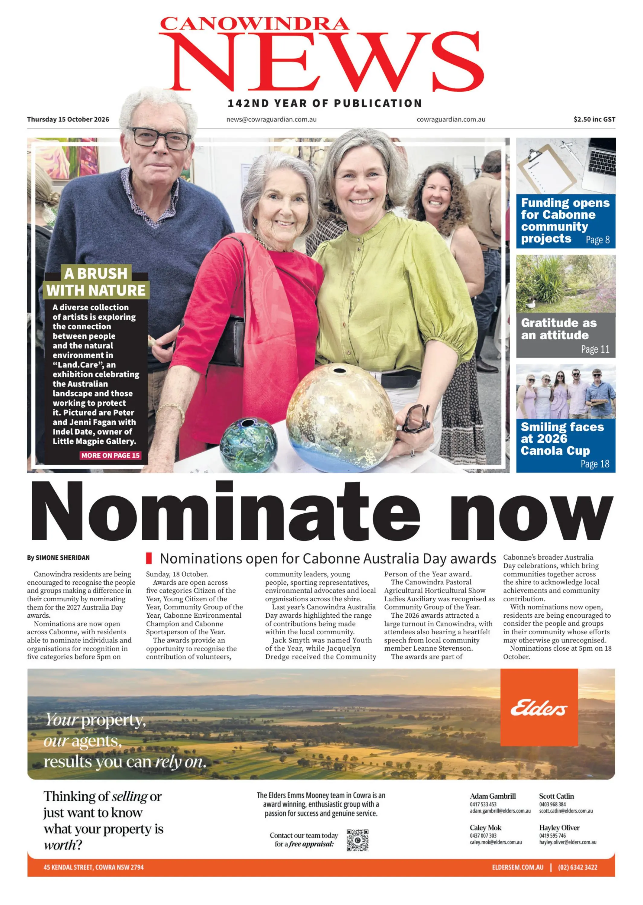 Canowindra News, Thursday, 15 October, 2026