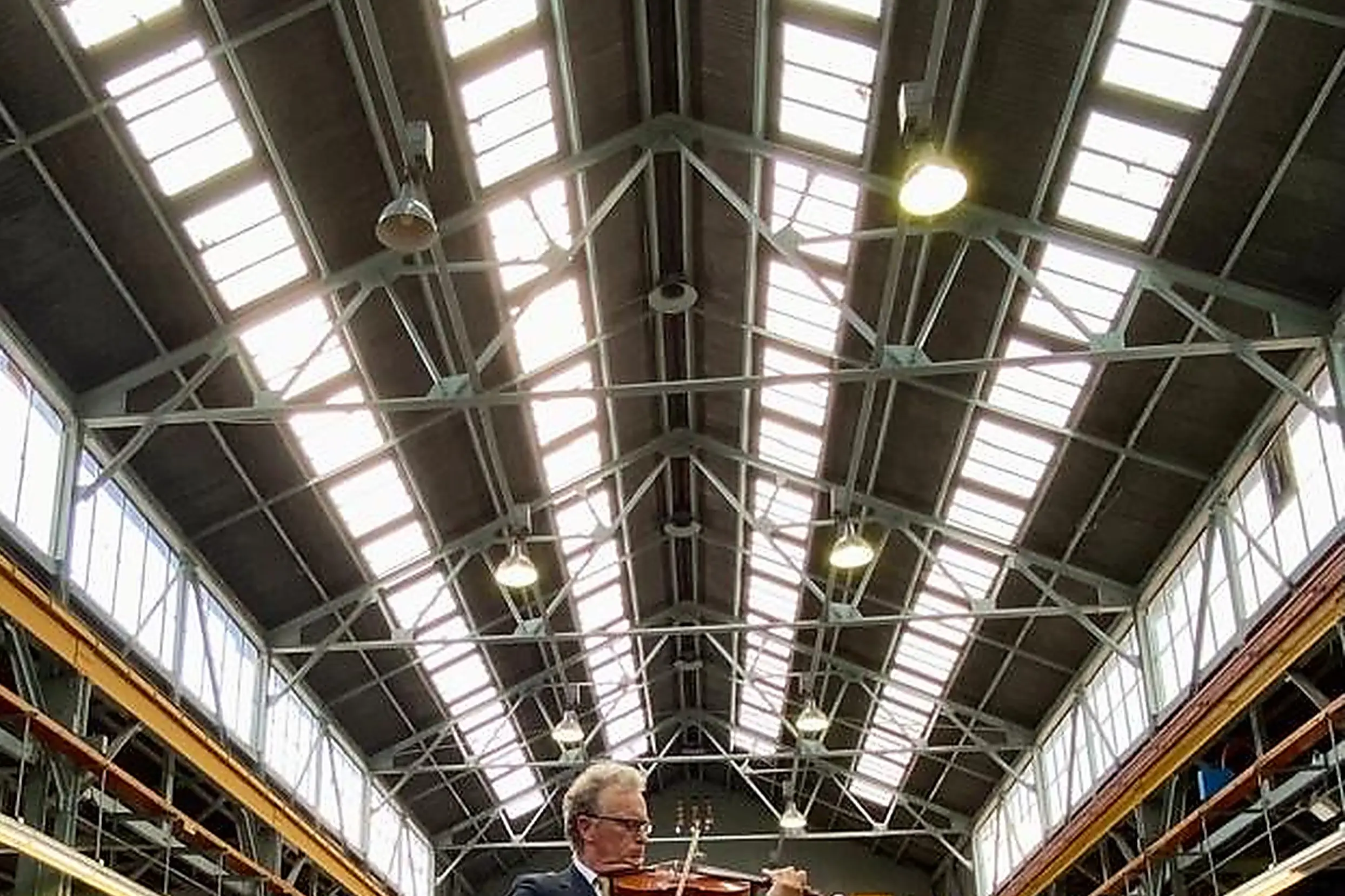 <p>Violinist Jonathon Glonek has performed at the Lithgow small arms Museum on the original factory floor. </p>\\n