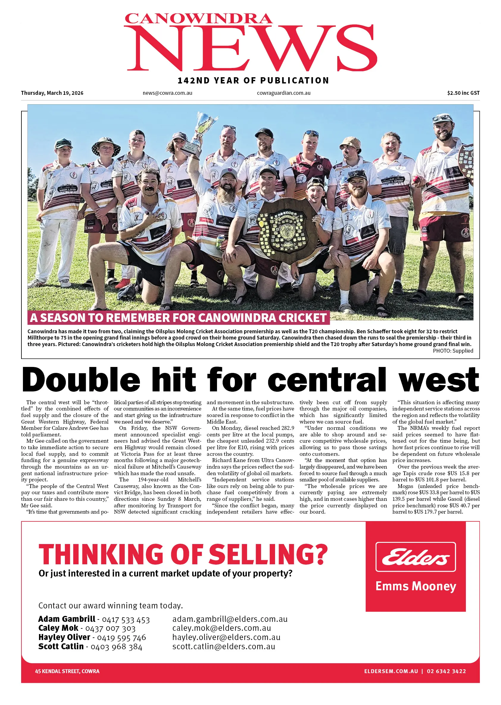 Canowindra News, Thursday, March 19, 2026