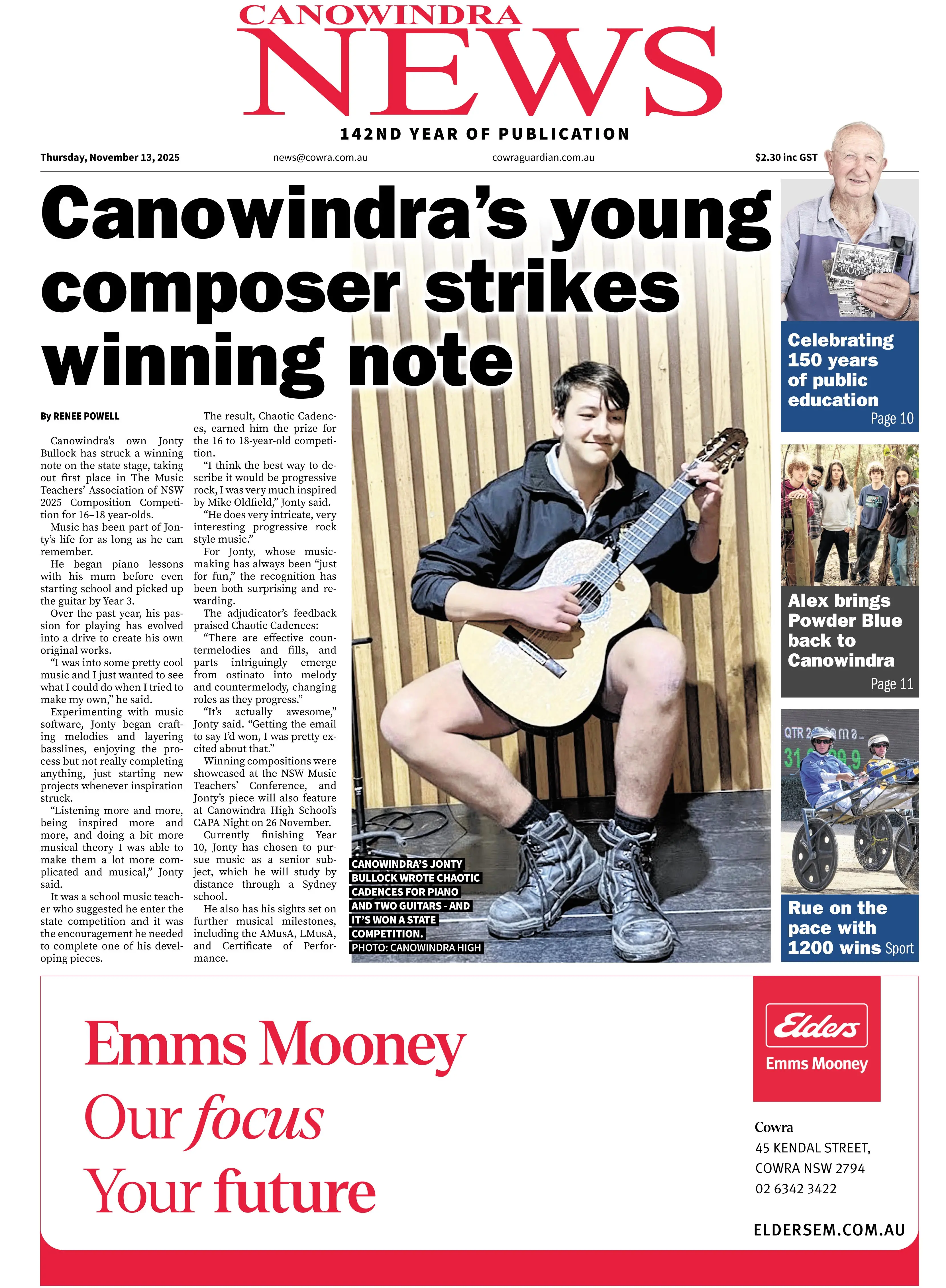 Canowindra News, Thursday, November 13, 2025