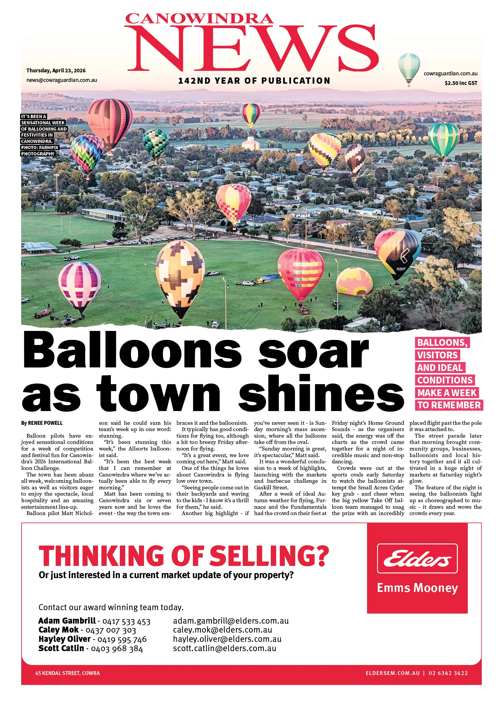 Canowindra News, Thursday, April 23, 2026