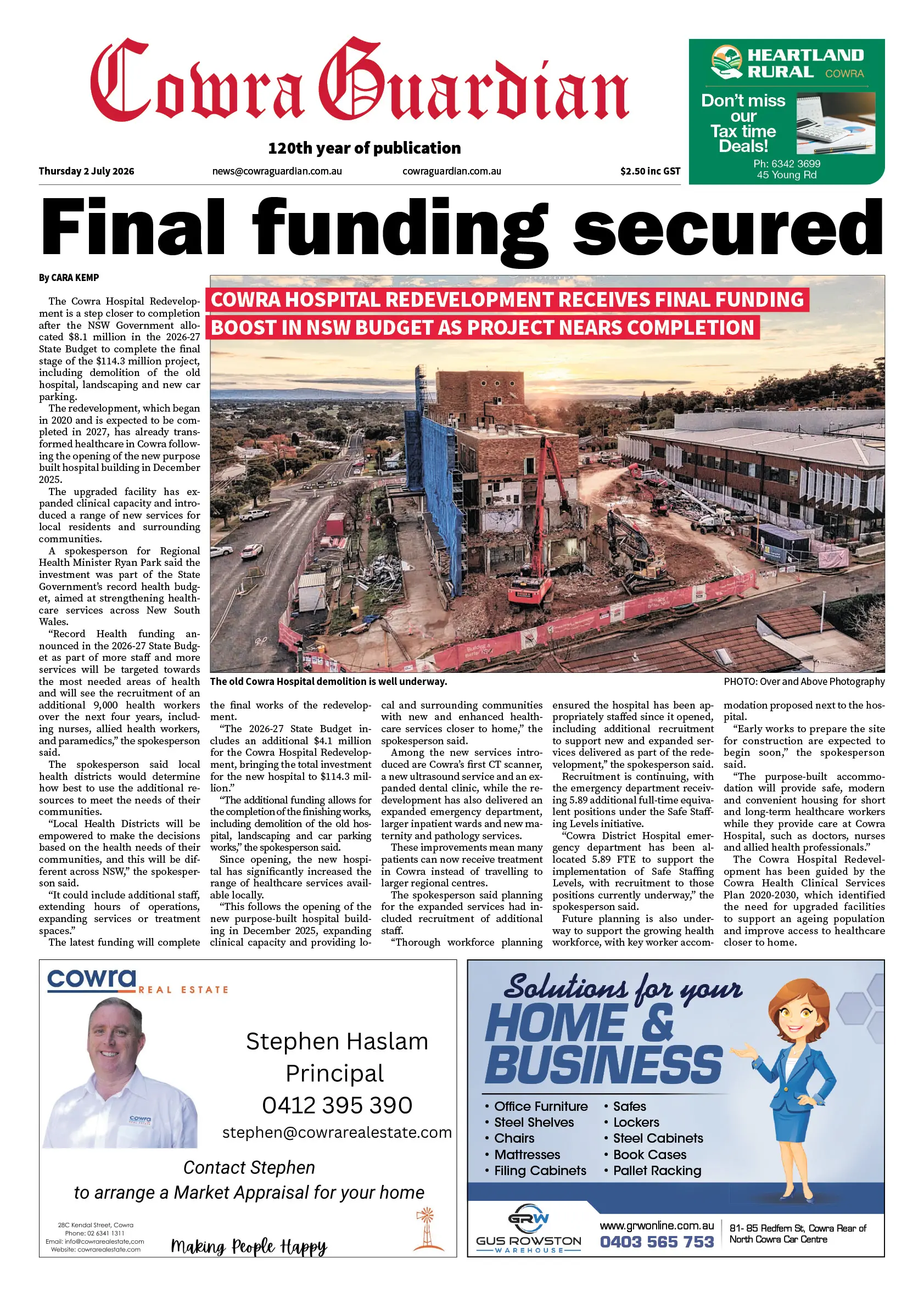 Cowra Guardian, Thursday 2 July 2026