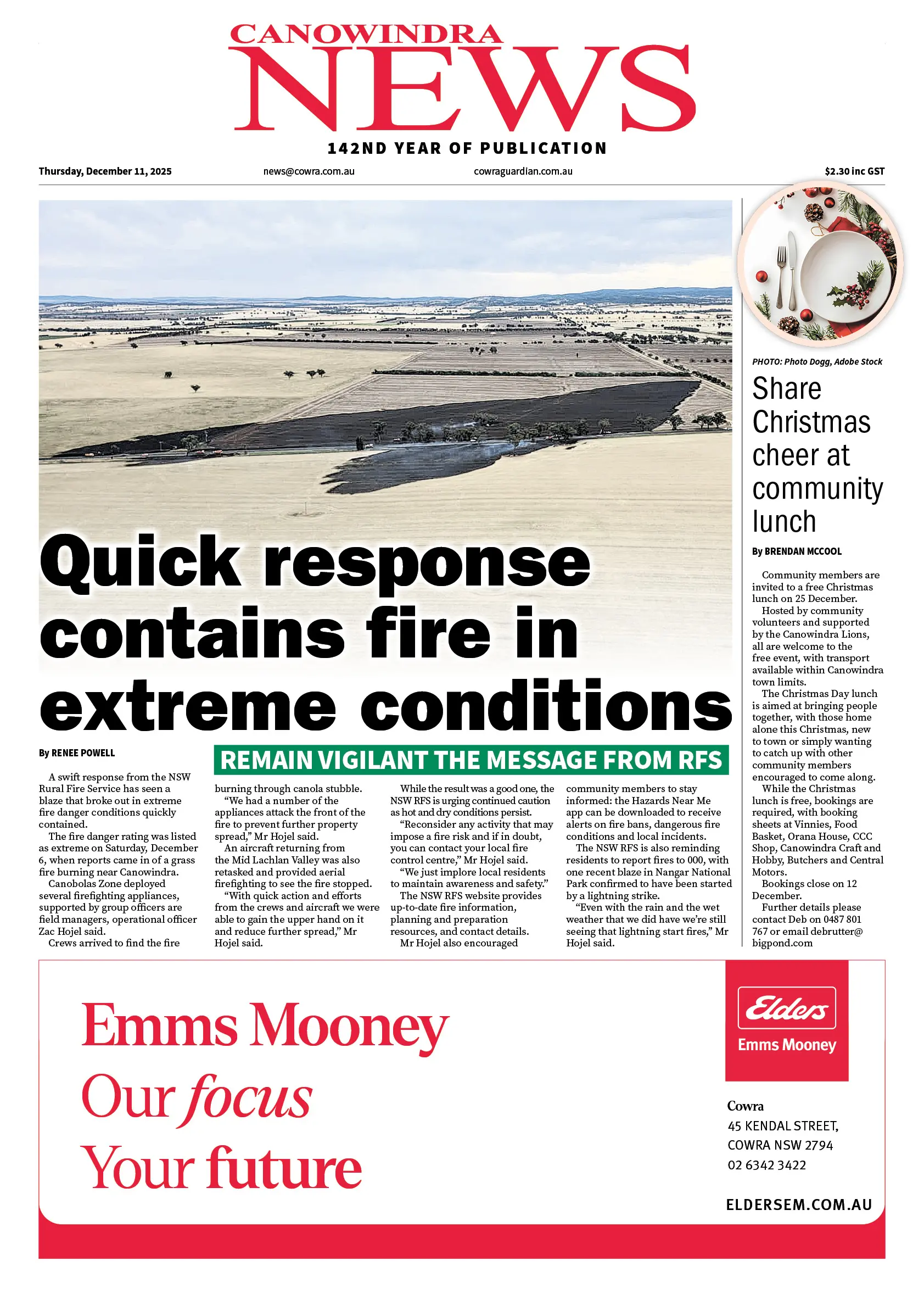 Canowindra News, Thursday, December 11, 2025