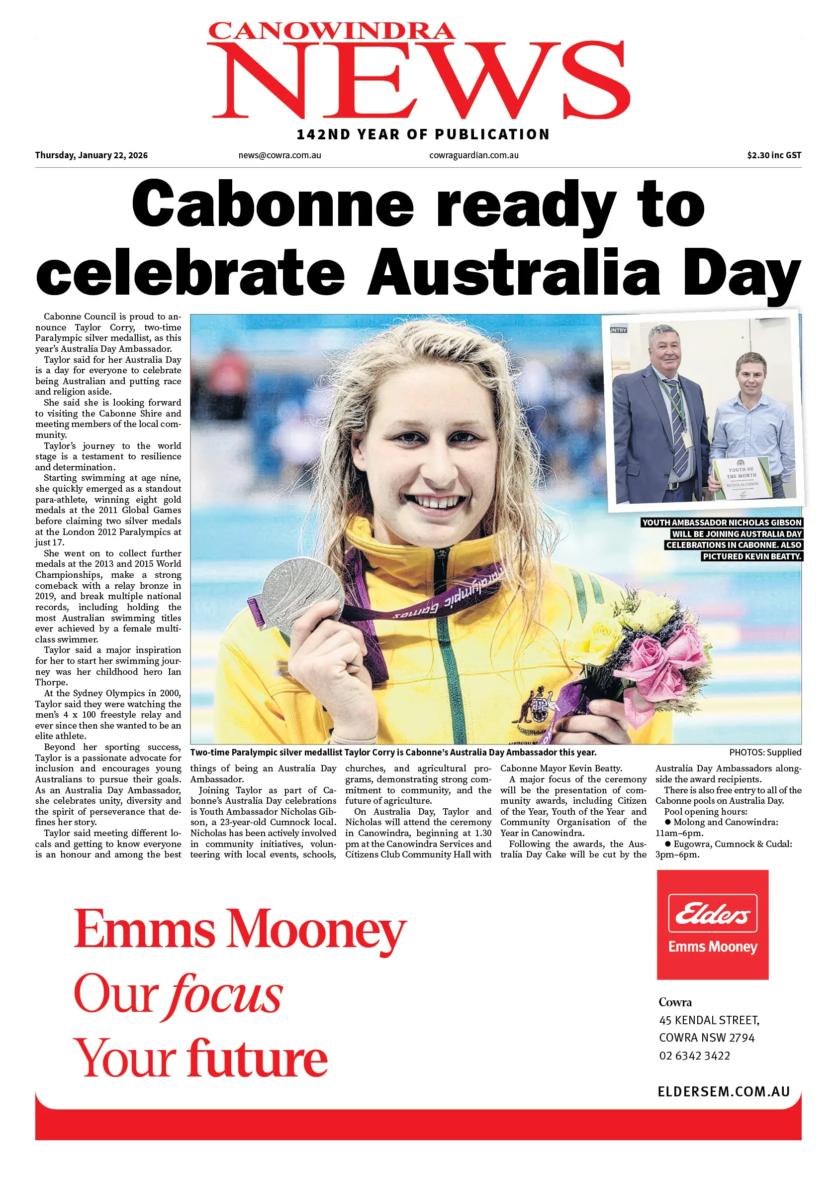 Canowindra News, Thursday, January 22, 2026