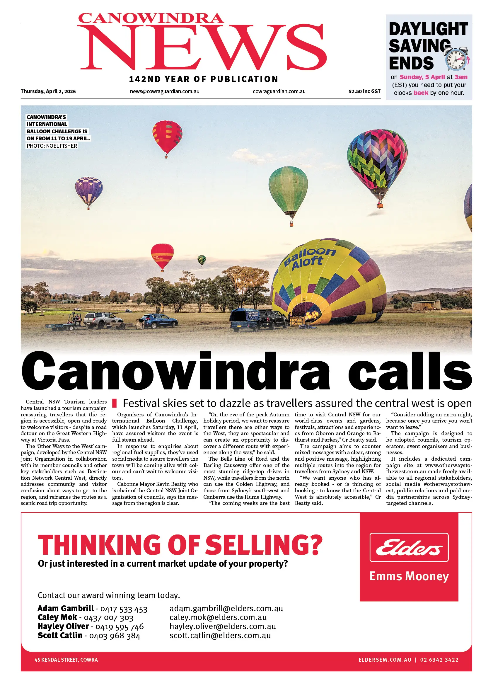 Canowindra News, Thursday, April 2, 2026