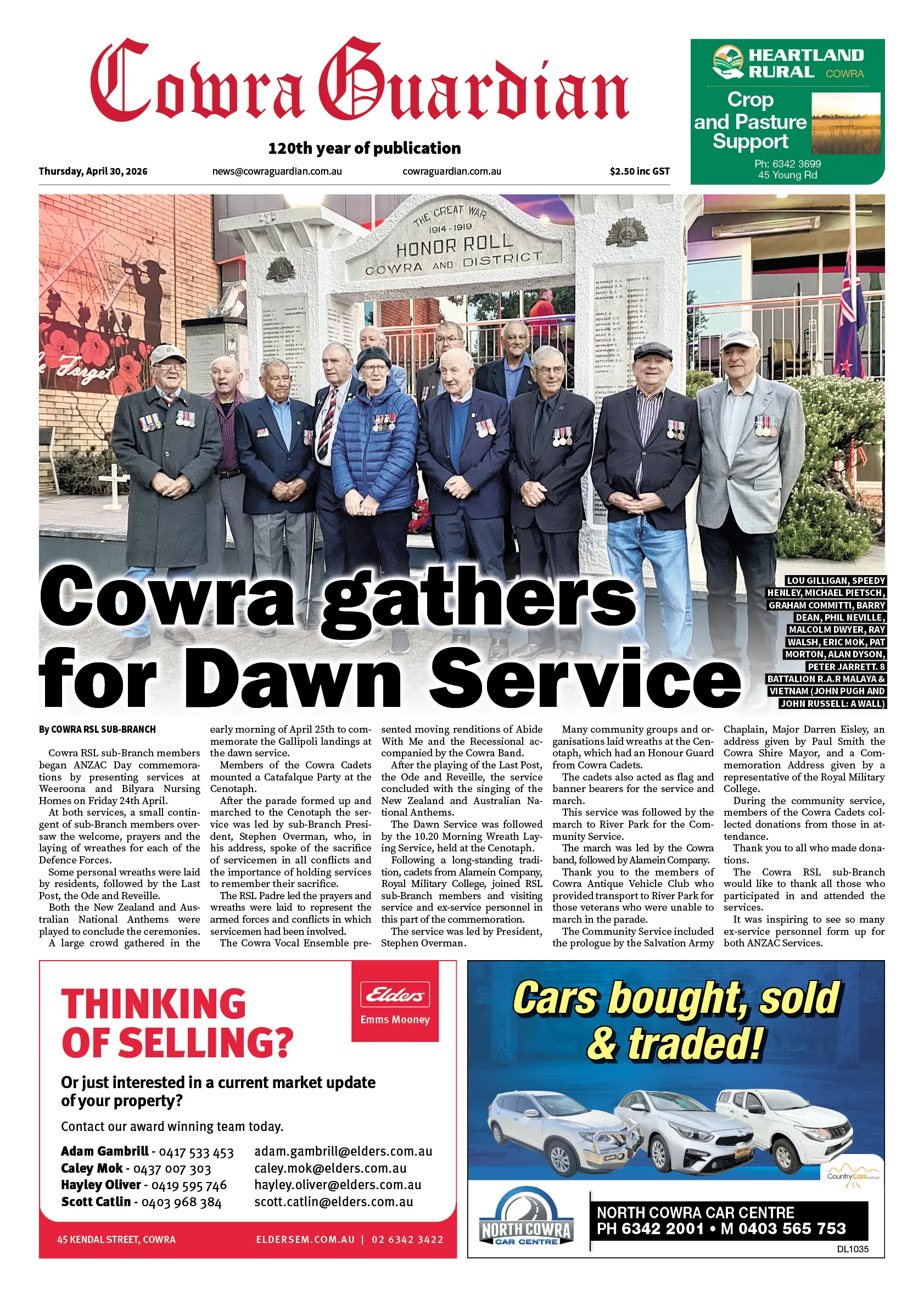 Cowra Guardian, Thursday, April 30, 2026