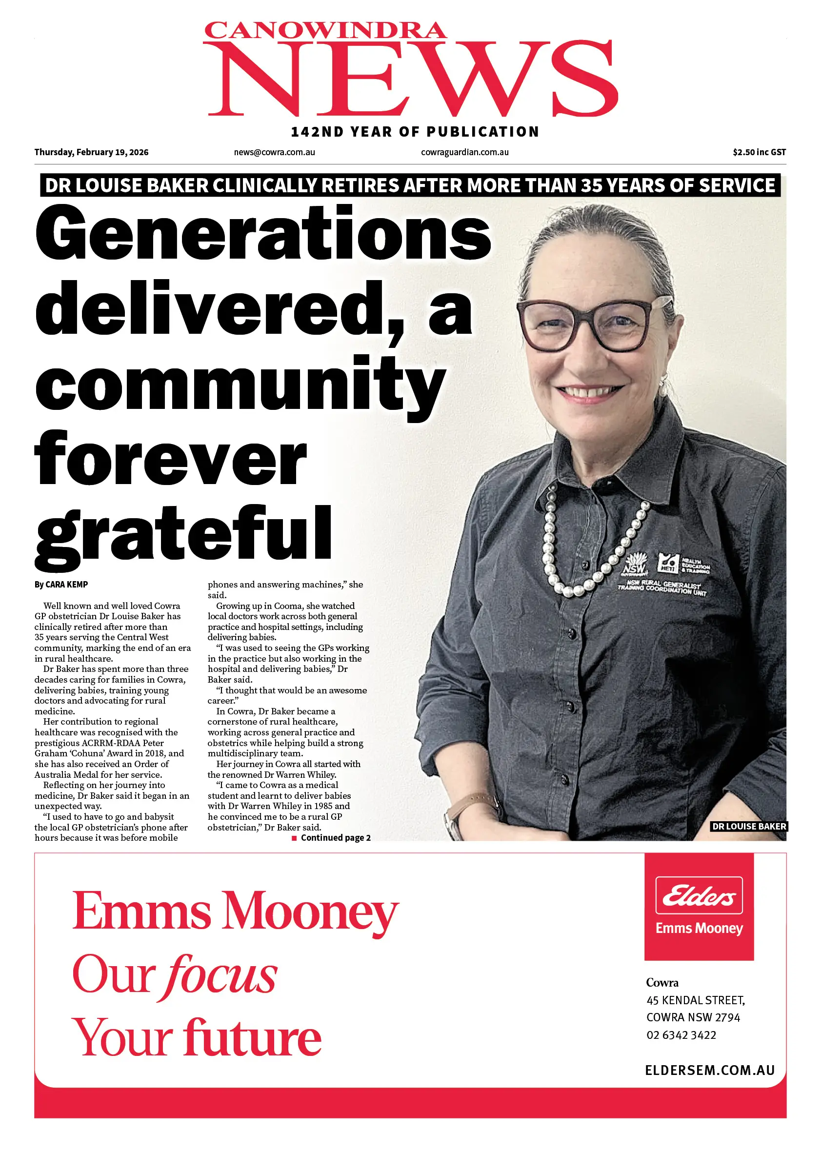 Canowindra News, Thursday, February 19, 2026