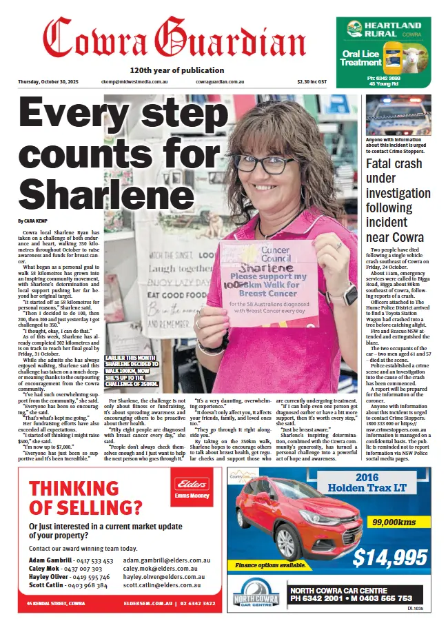 Cowra Guardian, Thursday, October 30, 2025