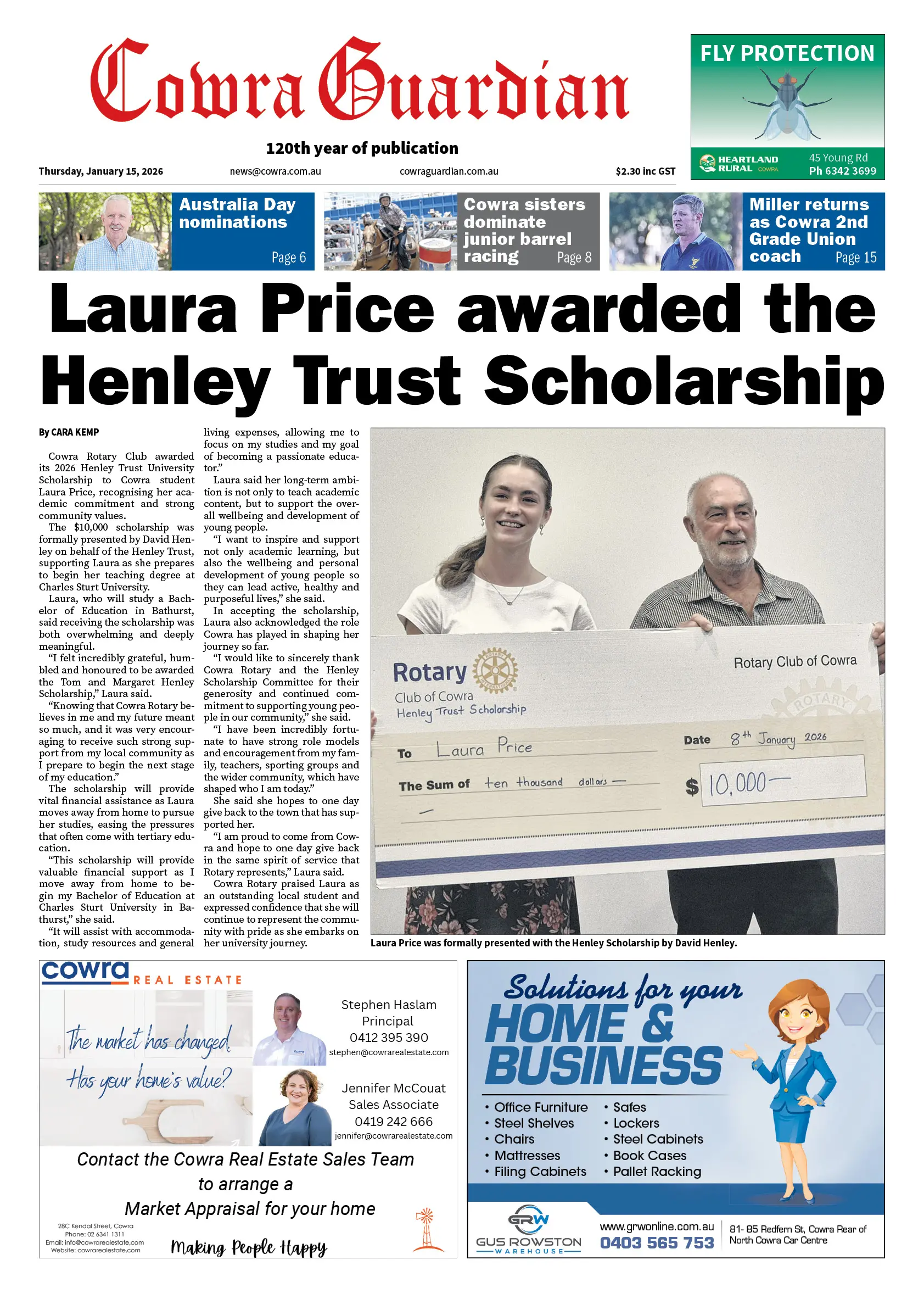 Cowra Guardian, Thursday, January 15, 2026