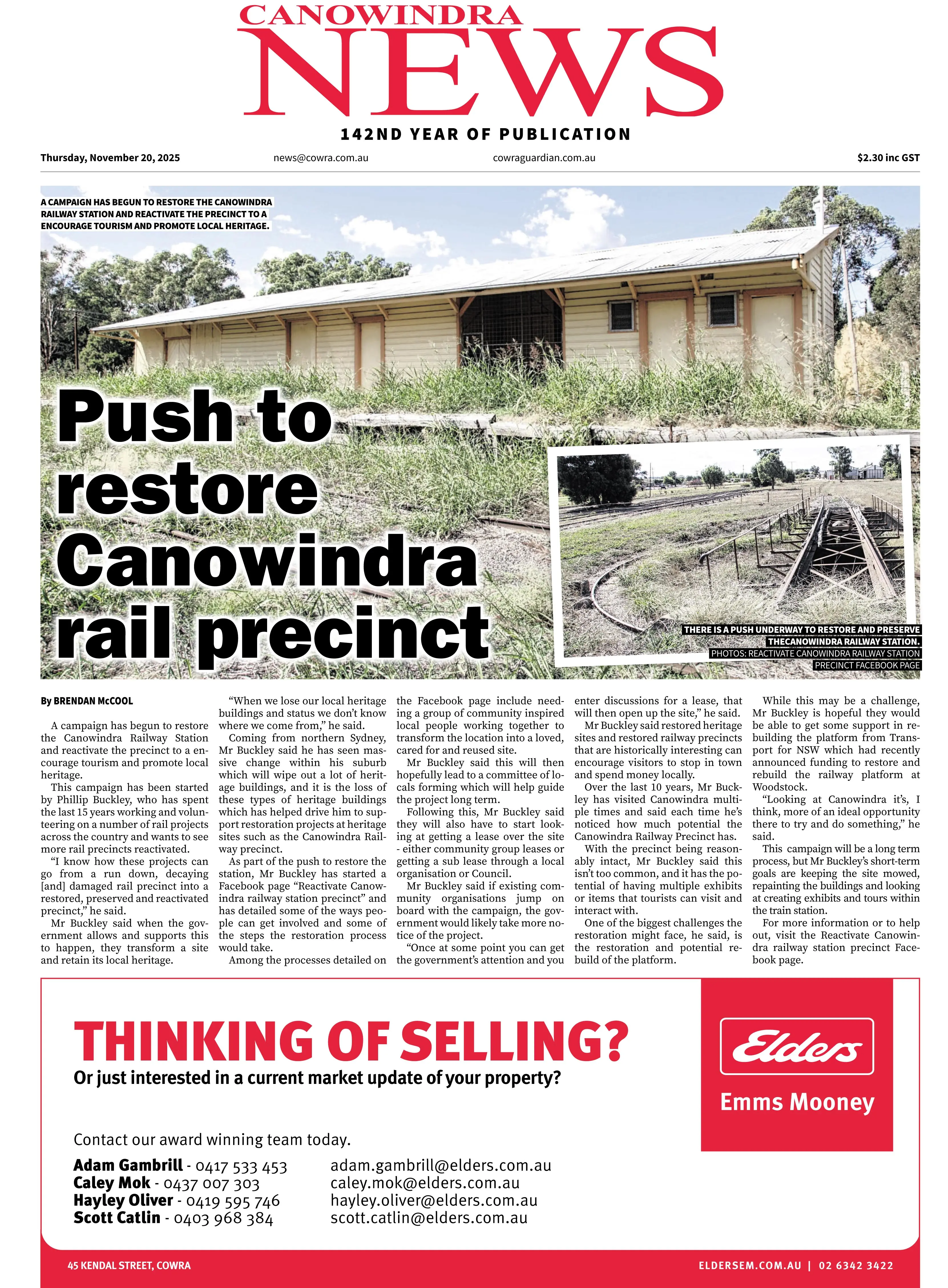 Canowindra News, Thursday, November 20, 2025