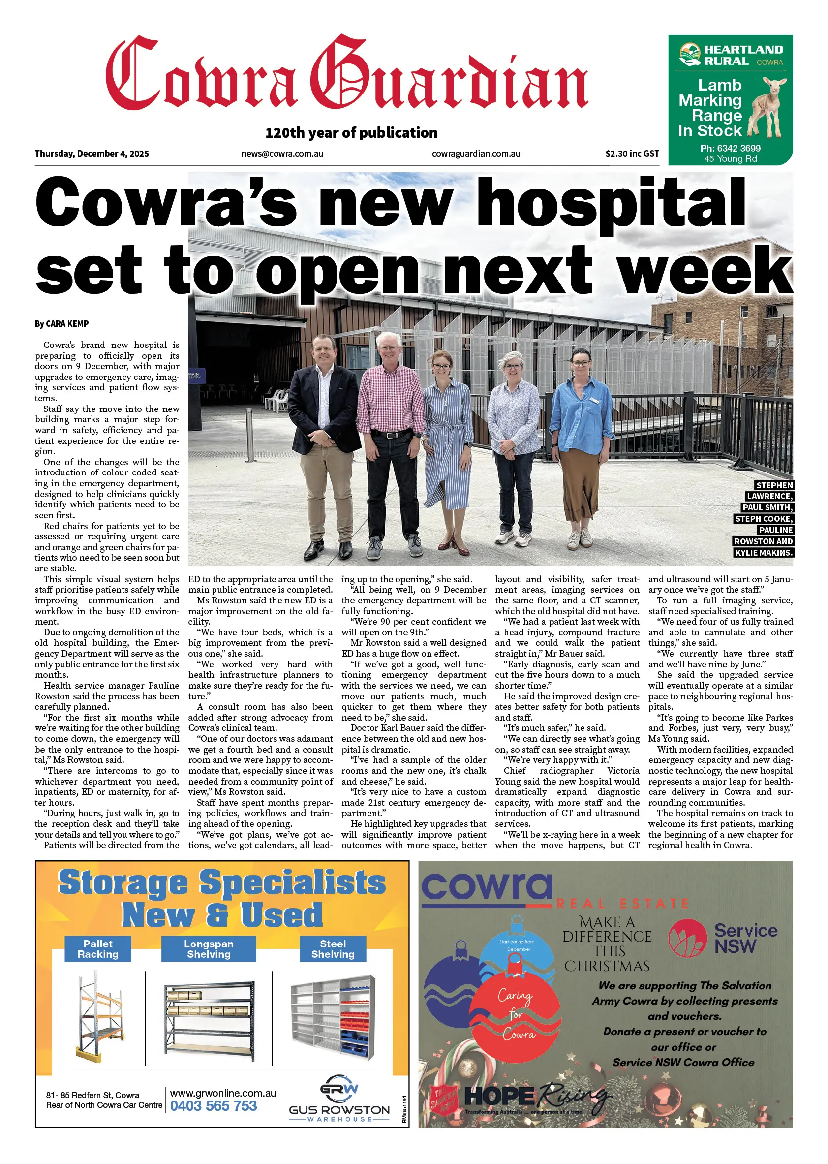 Cowra Guardian, Thursday, December 4, 2025