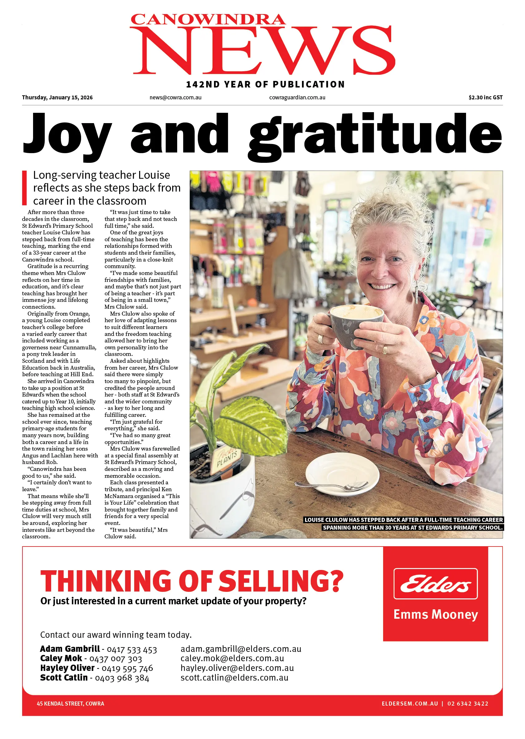 Canowindra News, Thursday, January 15, 2026