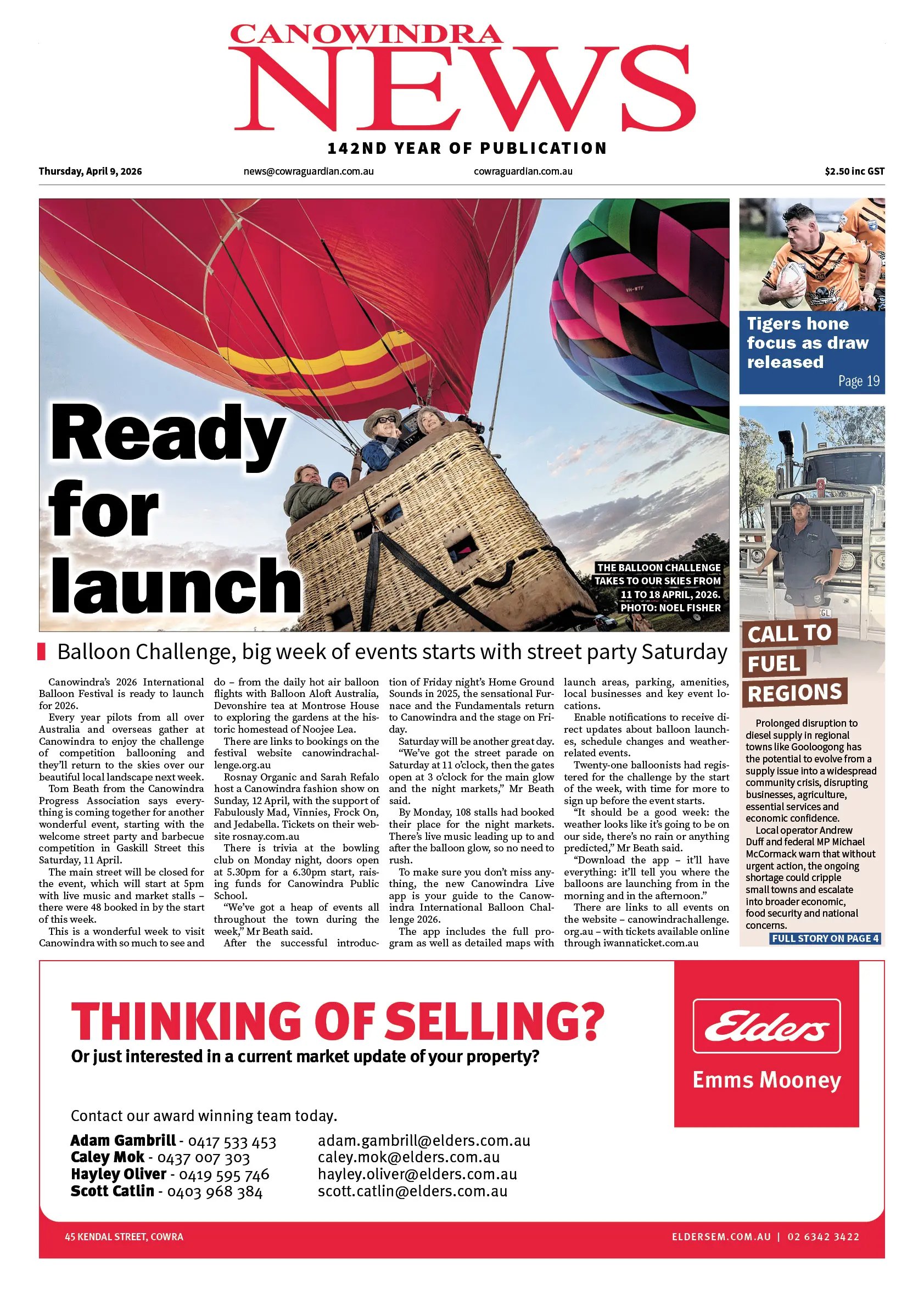 Canowindra News, Thursday, April 9, 2026